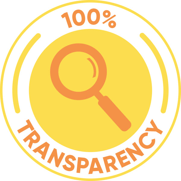 100 percent transparency